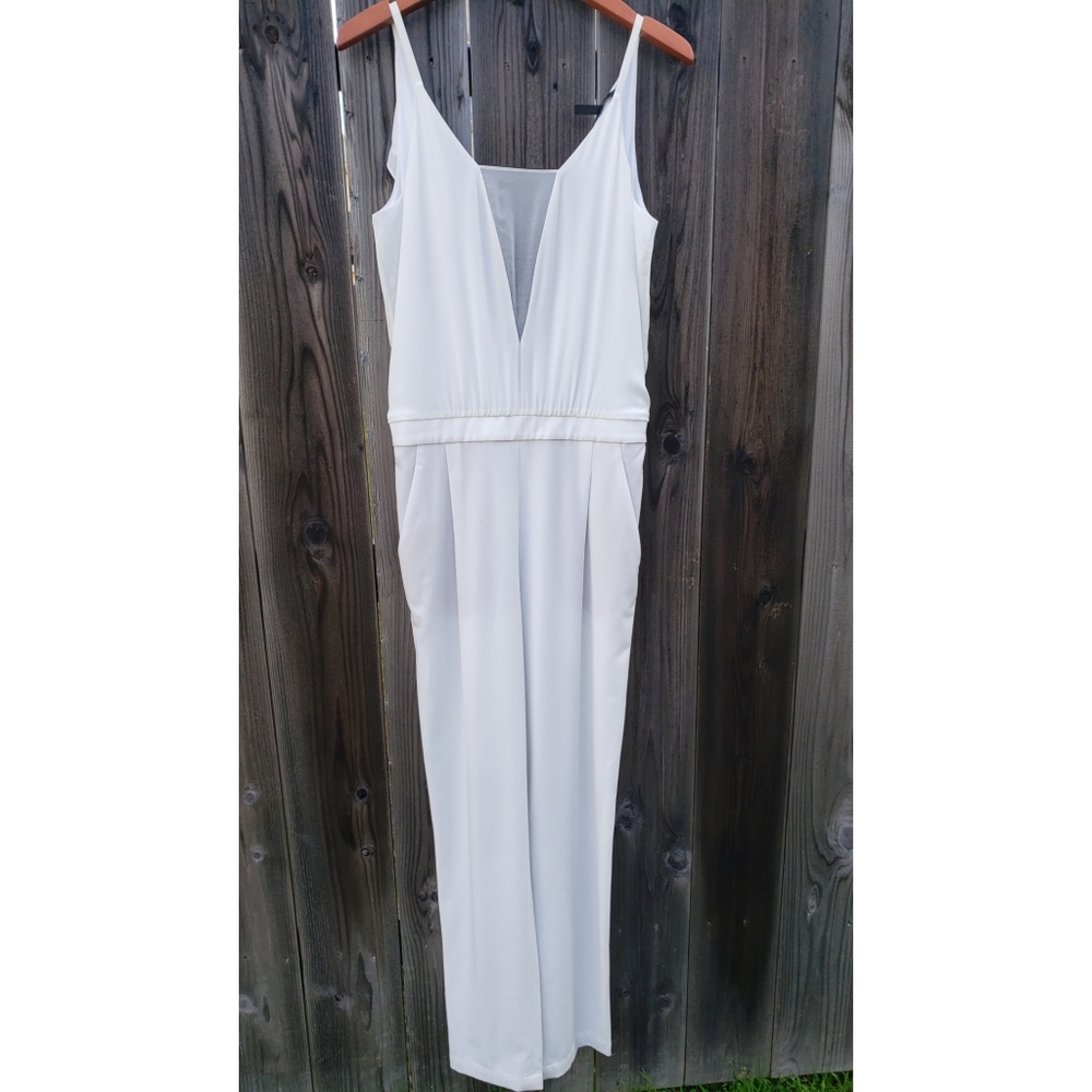 BCBG White Jumpsuit Bridal Bride Dress